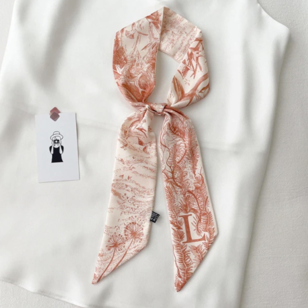 Rafia Twilly/scarf with initials
